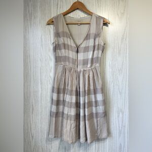 Burberry Brit Beige Stripe Sleeveless Zip-Front Dress – US Size 4